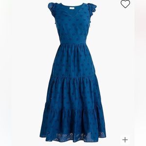 J. Crew Cotton eyelet midi dress